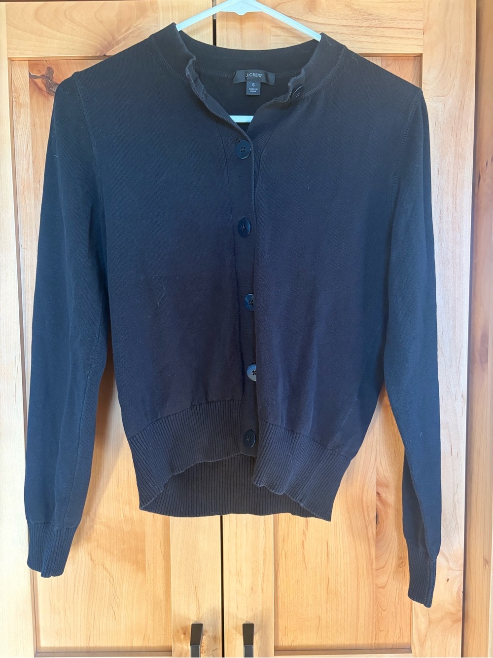 J. Crew Black Button down Front 100% Cotton Cardigan small S